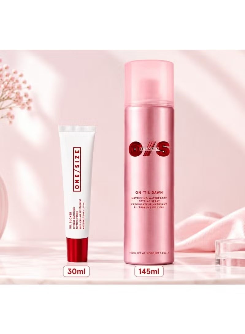 One size ONE/SIZE by Patrick Starrr On ’Til Dawn Mattifying Waterproof Setting Spray & Oil Control Primer Pack of 2 | Long-Lasting Matte Makeup Fixer - Image 1