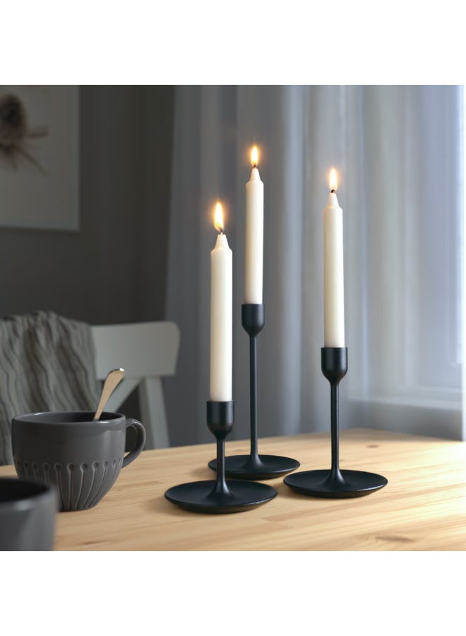 Unscented Chandelier Candles Set of 20, Natural Taper Dinner Candles 19 cm, 6-Hour Burn Time, Dripless Decorative Candles for Dining, Weddings and Home Decor - Image 2
