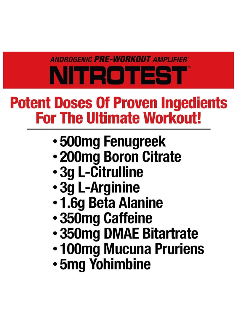 MUSCLEMEDS Musclemeds, Nitrotest, Pre Workout, 468g, Rocket Pop, 30 Servings  - Image 3