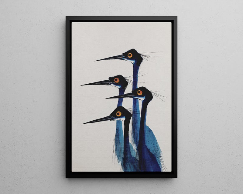 TNESSENTIAL Great Blue Heron Watercolor Wall Art Poster or Canvas Print, Vintage Coastal Bird Art, Neutral Minimalist Elegant Bird Wildlife Wall Decor - Image 5