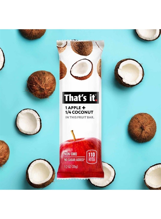 That's it. Apple + Coconut 100% Natural Real Fruit Bar, Best High Fiber Vegan, Gluten Free Healthy Snack, Paleo for Children & Adults, Non GMO No Added Sugar, No Preservatives Energy Food (12 Pack)  - Image 4