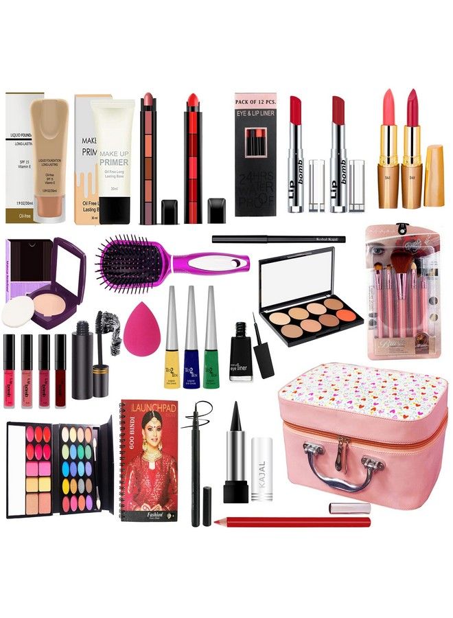 Volo Makeup Kit For Women & Girls Full Kitprofessional Makeup Set 53 Pcs Allinone Cosmetics Gift Set (Blue) - Image 1