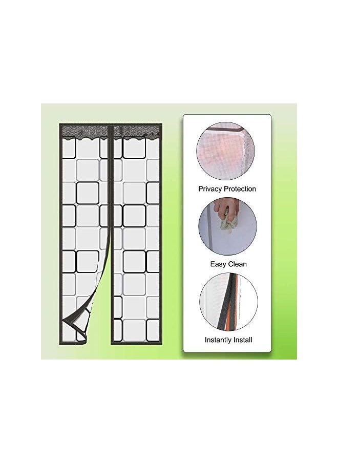 AMGREEN - Insulated Door Curtain, Magnetic Screen Door, Curtain Automatic Closing Fly Insect Bug, for Patio, Kitchen, Bedroom, Air Conditioner Room(36 x 82 inch, Grey) - Image 1