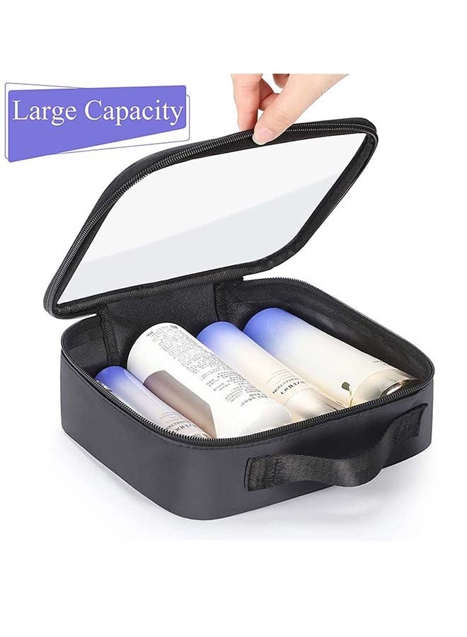 Transparent Toiletry Bag, Large Opening Quart Size Cosmetic Bag With Handle, Double Zipper, Transparent Cosmetic Storage Bag, Suitable For Women'S Travel Portable Toiletry Bag Waterproof Cosmetic Bag Transparent Storage Bag Men And Women Large Capacity Cosmetic Bag - Image 5