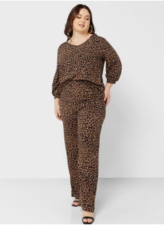 Wide Leg Printed Pants