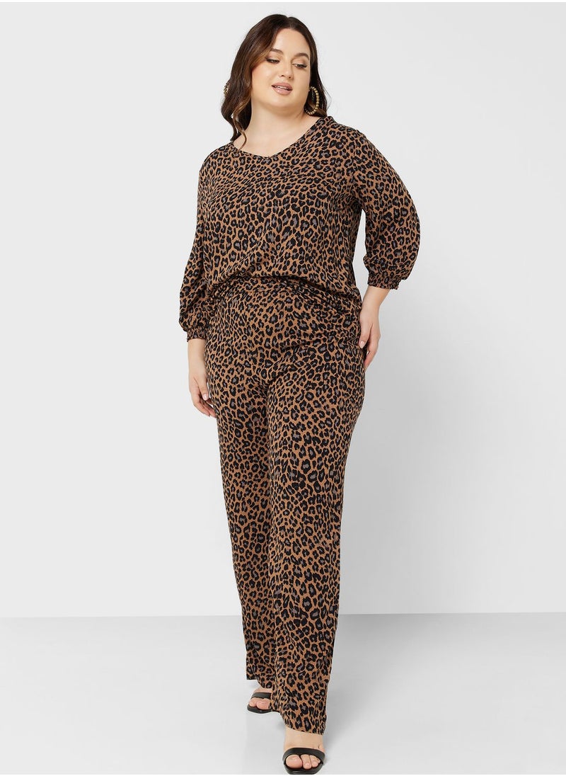 Only Carmakoma - Wide Leg Printed Pants - Image 1