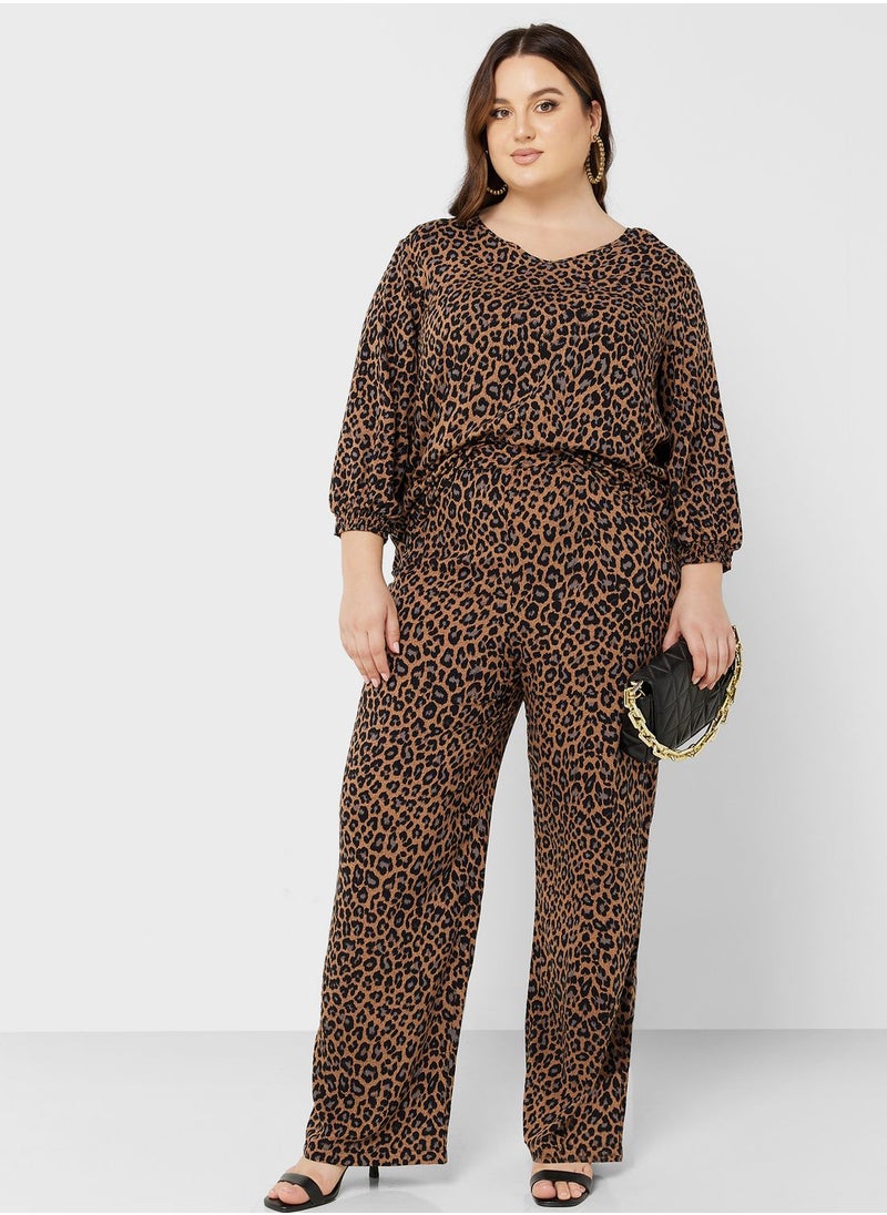 Only Carmakoma - Wide Leg Printed Pants - Image 1