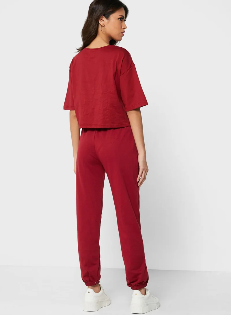 Ginger Basics Cropped T-shirt & Jogger Set