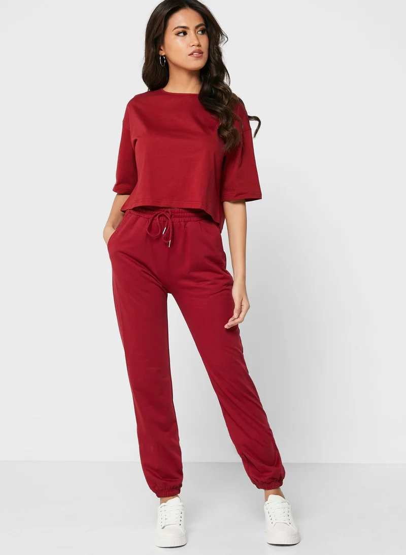 Ginger Basics Cropped T-shirt & Jogger Set