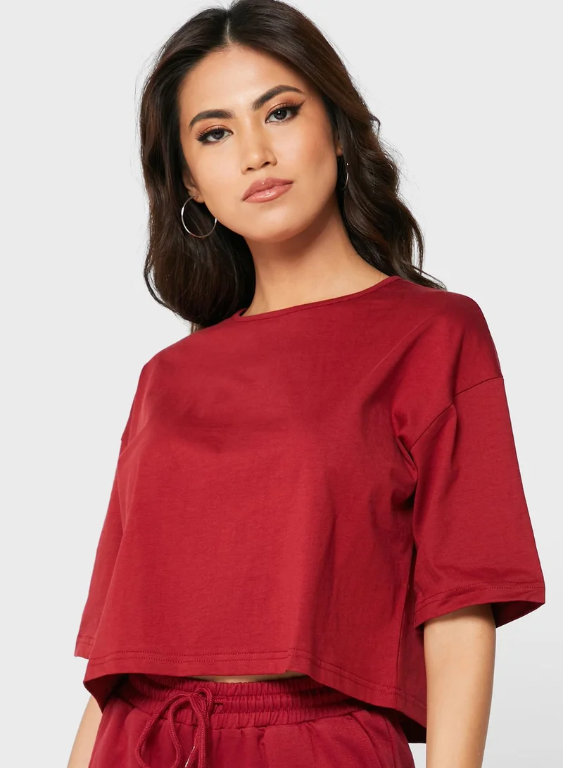 Ginger Basics Cropped T-shirt & Jogger Set