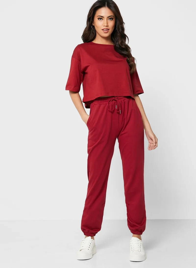 Ginger Basics Cropped T-shirt & Jogger Set