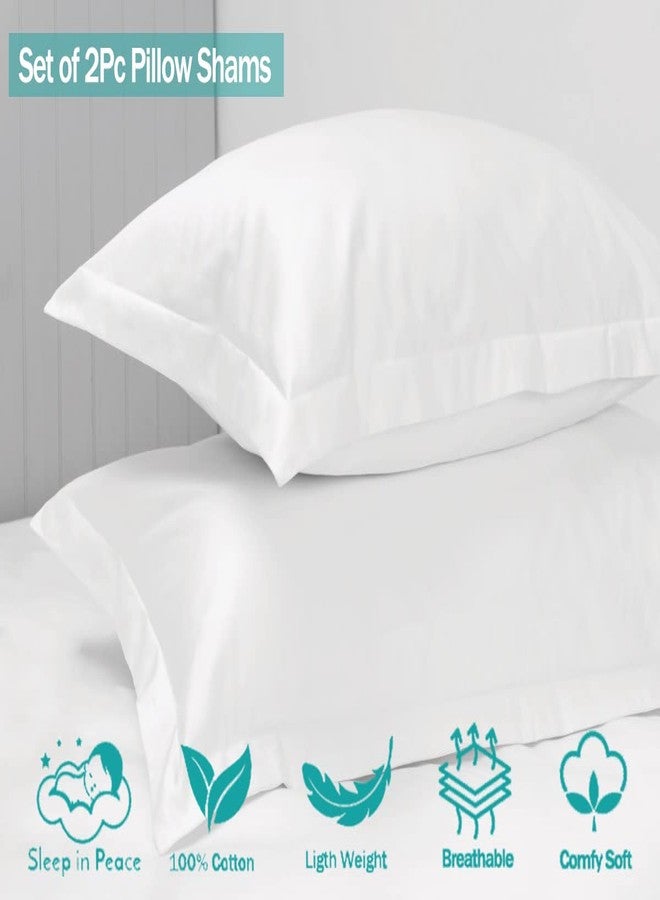 Saferay Green أغطية وسائد فاخرة من Saferay Green مصنوعة من القطن المصري بنسبة 100%، ناعمة وعالية الجودة، مع إغلاق ظرفي، مقاس 20 بوصة × 26 بوصة، طقم من قطعتين من أغطية الوسائد (أبيض، قياسي). - Image 2