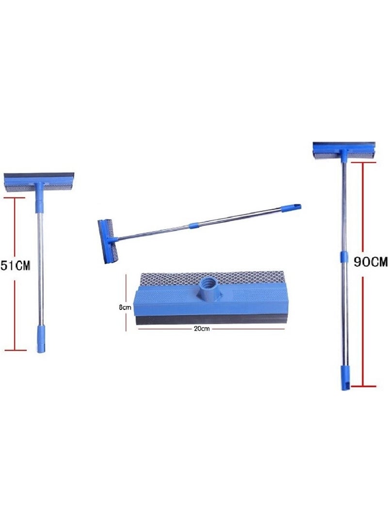 Evefix Easy Glass Cleaning Tool with Practical Telescopic Handle and Sponge Squeegee 