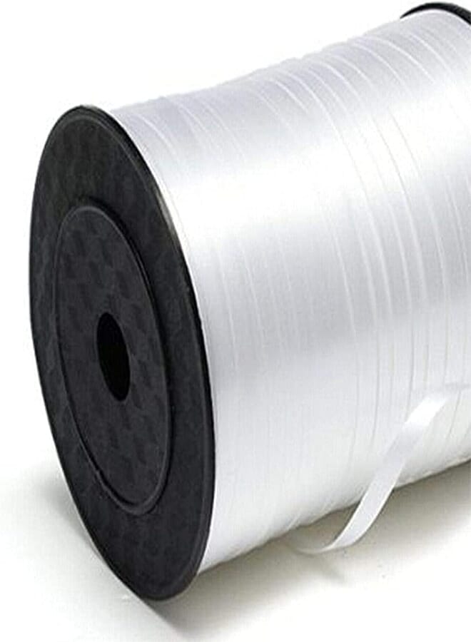 Salux SILVER Balloon & Gift Foil Curling Ribbon Roll - 450m