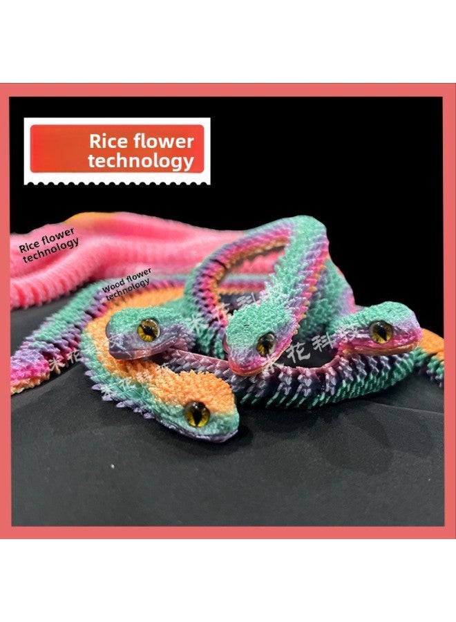 3D Printing Viper Full Body Joints For Children's Birthday Gifts Optional Color Special Stall Explosions-Color:Blue Pink Gold  - Image 1