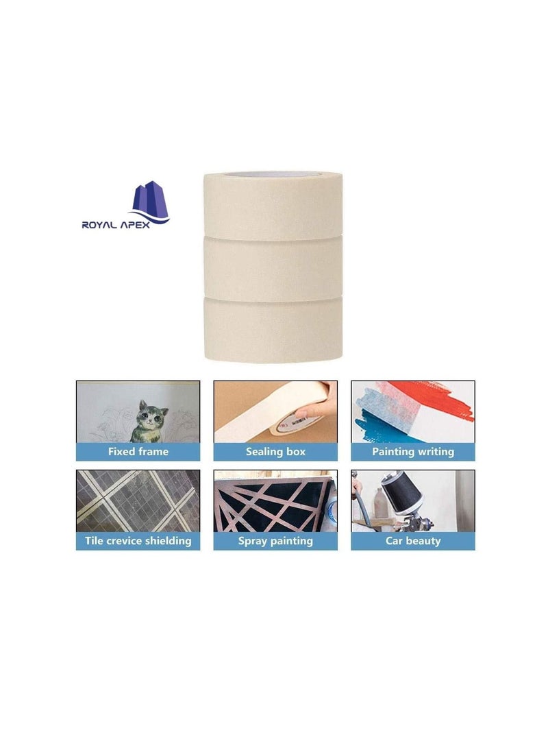 Generic Adhesive Masking Tape General Purpose Painter's Tape Bulk for Painting, Labeling, Packing, Craft, Art, Home, Office, School Etc. (Pack of 2-1 Inch)  - Image 2