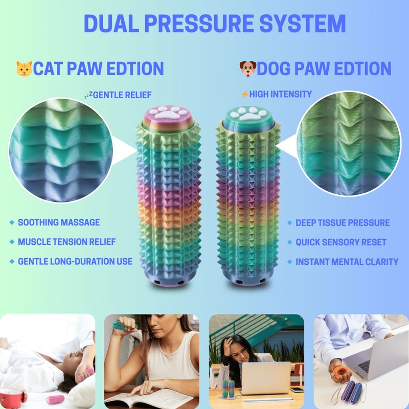 Purple Little Ouchies Fidget Cat Dog Paws Keyboard Sensory Stim Toy - Image 5