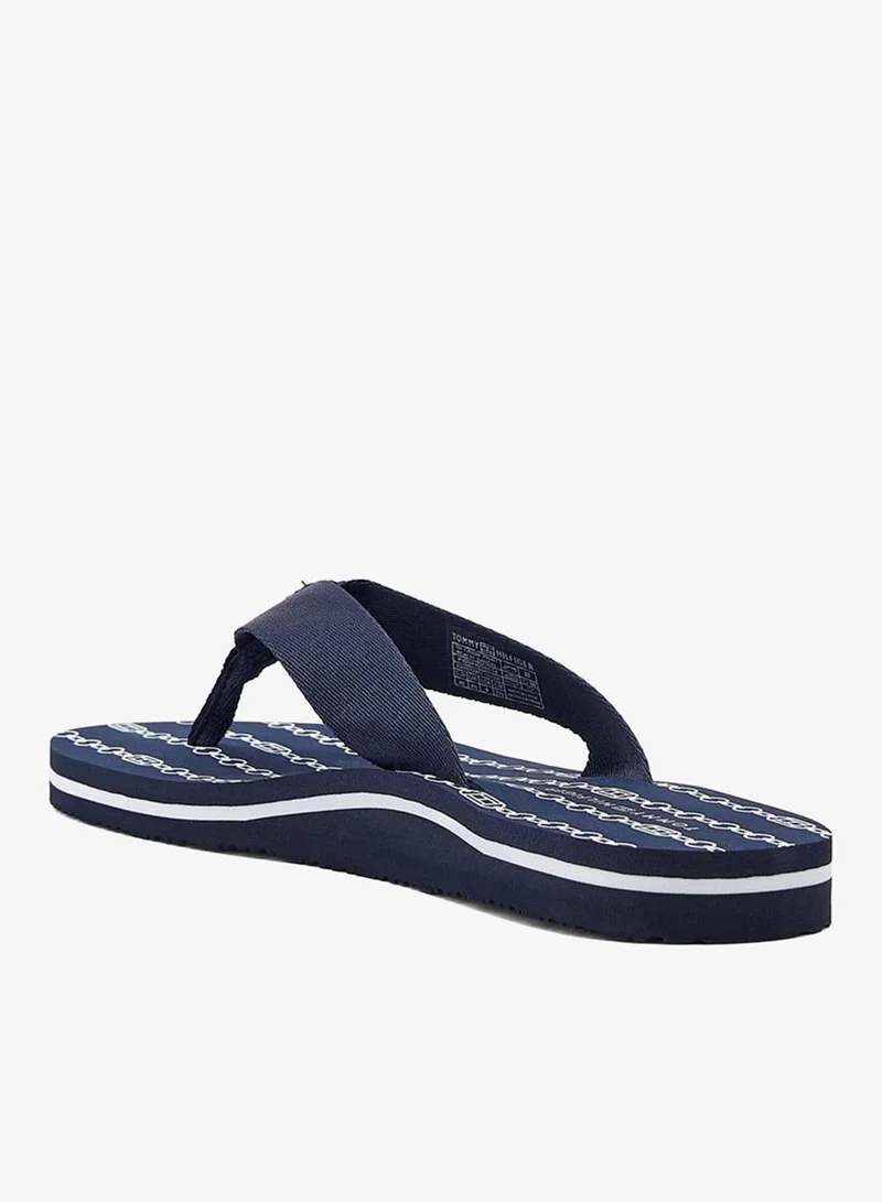 TOMMY HILFIGER Chain Print Thong Flip Flops