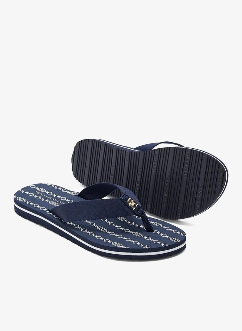 TOMMY HILFIGER Chain Print Thong Flip Flops