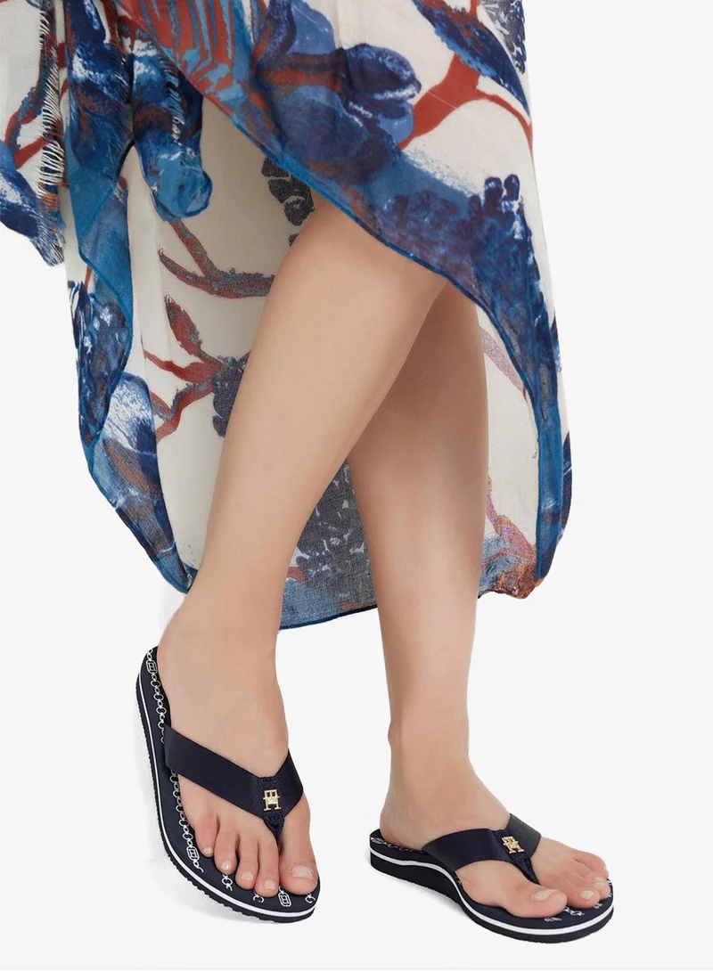 TOMMY HILFIGER Chain Print Thong Flip Flops