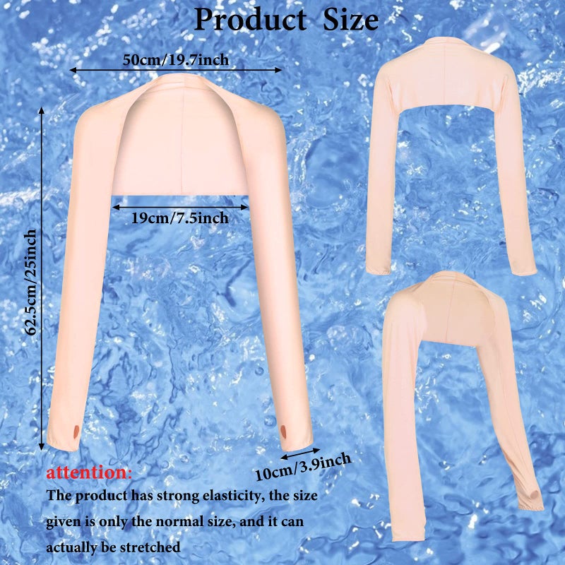 Welecom 9 Pieces Cooling Shawl Arm Sleeves Sun Protection Arm Sleeves for Women with Finger Hole for Outdoor Sports, Riding, Golfing, Fishing, Driving - Image 2