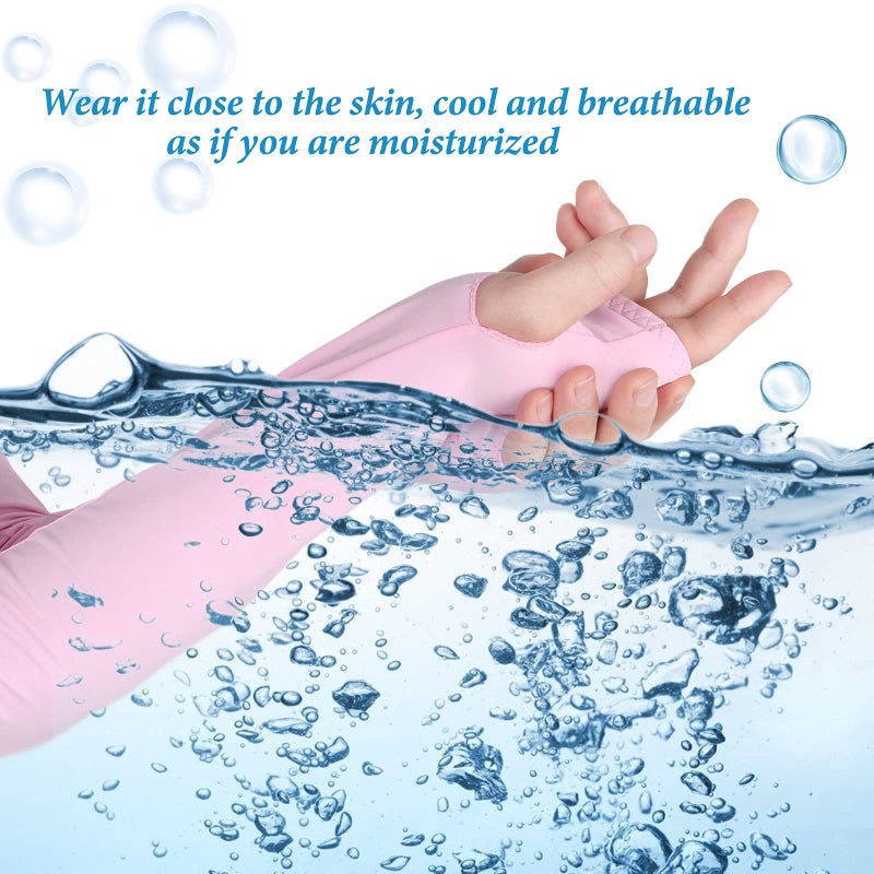 Welecom 9 Pieces Cooling Shawl Arm Sleeves Sun Protection Arm Sleeves for Women with Finger Hole for Outdoor Sports, Riding, Golfing, Fishing, Driving - Image 5