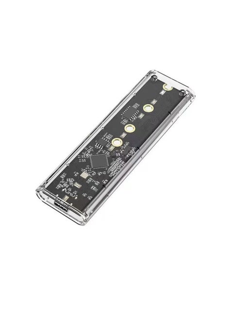 Transparent Push-Pull M.2 Solid State SSD Hard Disk Box NVME/NGFF/SATA To USB3.1 Speed Type-C-Colour:NGFF