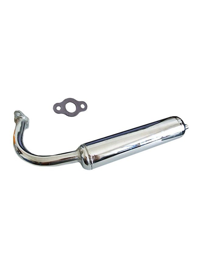 sthus 40mm Chrome Silver Muffler Exhaust Pipe for 49cc 50cc 60cc 66cc 80cc Motorized Bicycle - Image 1