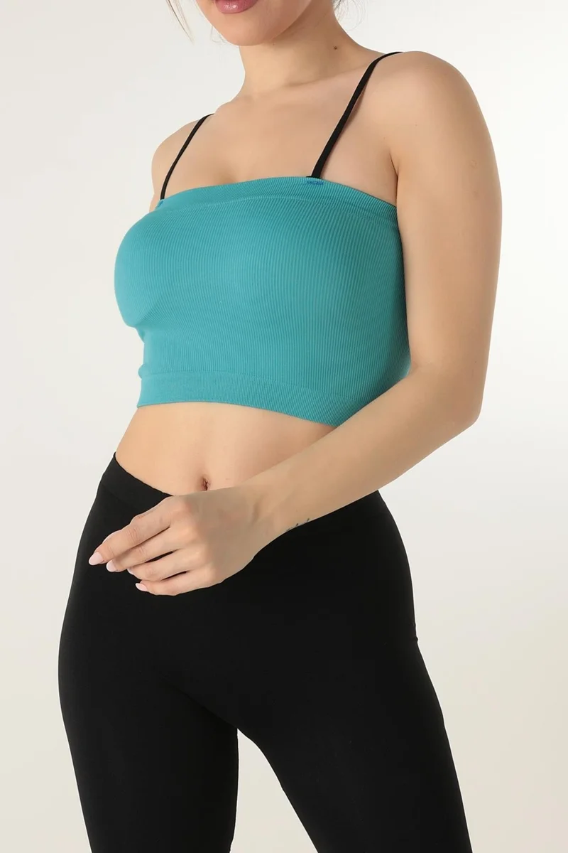 Gigotto Miorre Strapless Strap Ribbed Sports Bustier