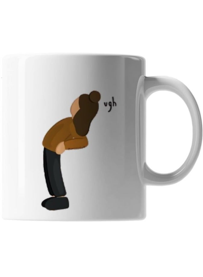 كوب سيراميك مطبوع – كوب قهوة متين بسعة 330 مل للاستخدام في المنزل، المكتب، أو كهدية – مقاوم للحرارة، آمن في الميكروويف، تصميم مطبوع – الموديل VQ8609LI - Image 1