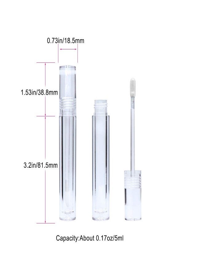 Snowso Lip Gloss Tubes with Wand Empty, 10 Pack 5ml Transparent Lip Gloss Containers, Clear Crystal Lip Gloss Tubes with Rubber Stoppers for DIY Lip Gloss - Image 2