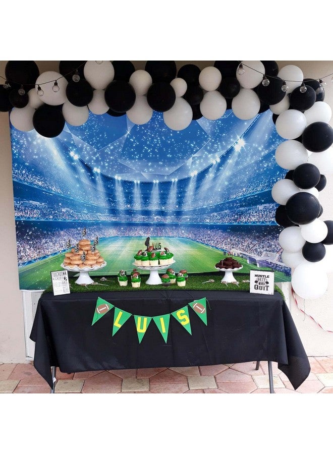 Cenven Soccer Field Backdrop Stadium Soccer Competition Fans Night Spotlight Background Adults Man Boy Birthday Party Football Match Wall Decorations Photo Shoot Props 7X5Ft - Image 5