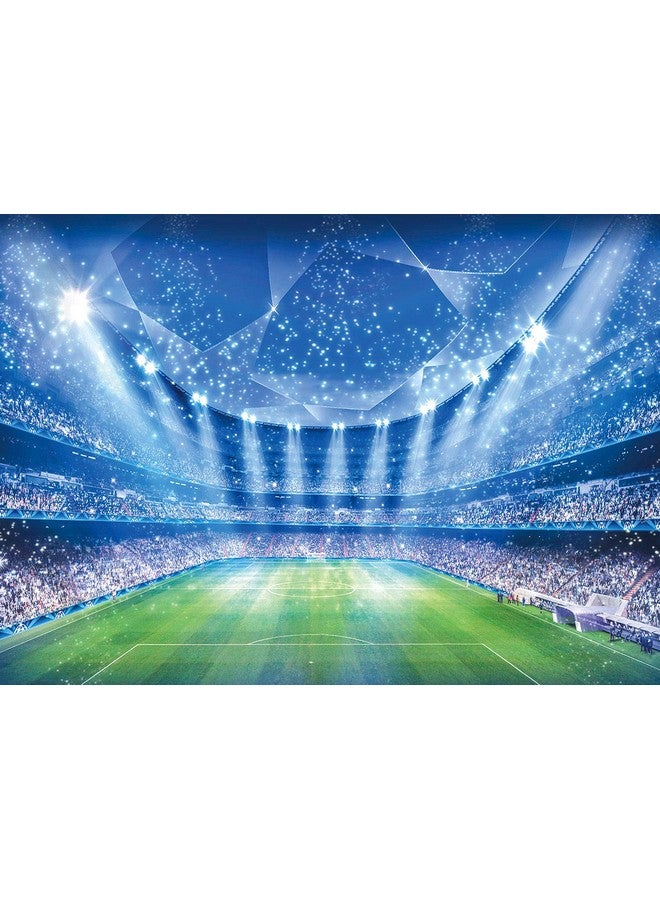 Cenven Soccer Field Backdrop Stadium Soccer Competition Fans Night Spotlight Background Adults Man Boy Birthday Party Football Match Wall Decorations Photo Shoot Props 7X5Ft - Image 3