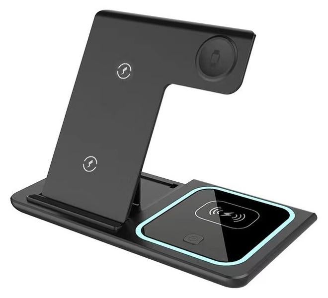 Wireless Charger iPhone Charging Station: 3 in 1 Charger Stand Multiple Devices for iPhone 16/15/14/13 /Plus/Pro/Pro Max/12/11 - Watch 10/9/8/Ultra 2/Ultra/SE/7/6/5/4/3/2 Series - AirPods 4/3/2/Pro - Image 1