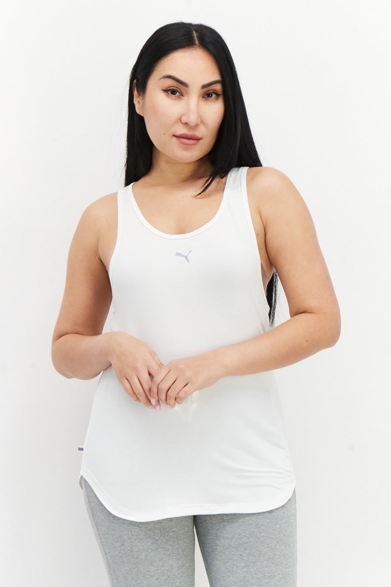 PUMA Women Sportswear Fit Sleeveless Training Tank Top, White - Image 1