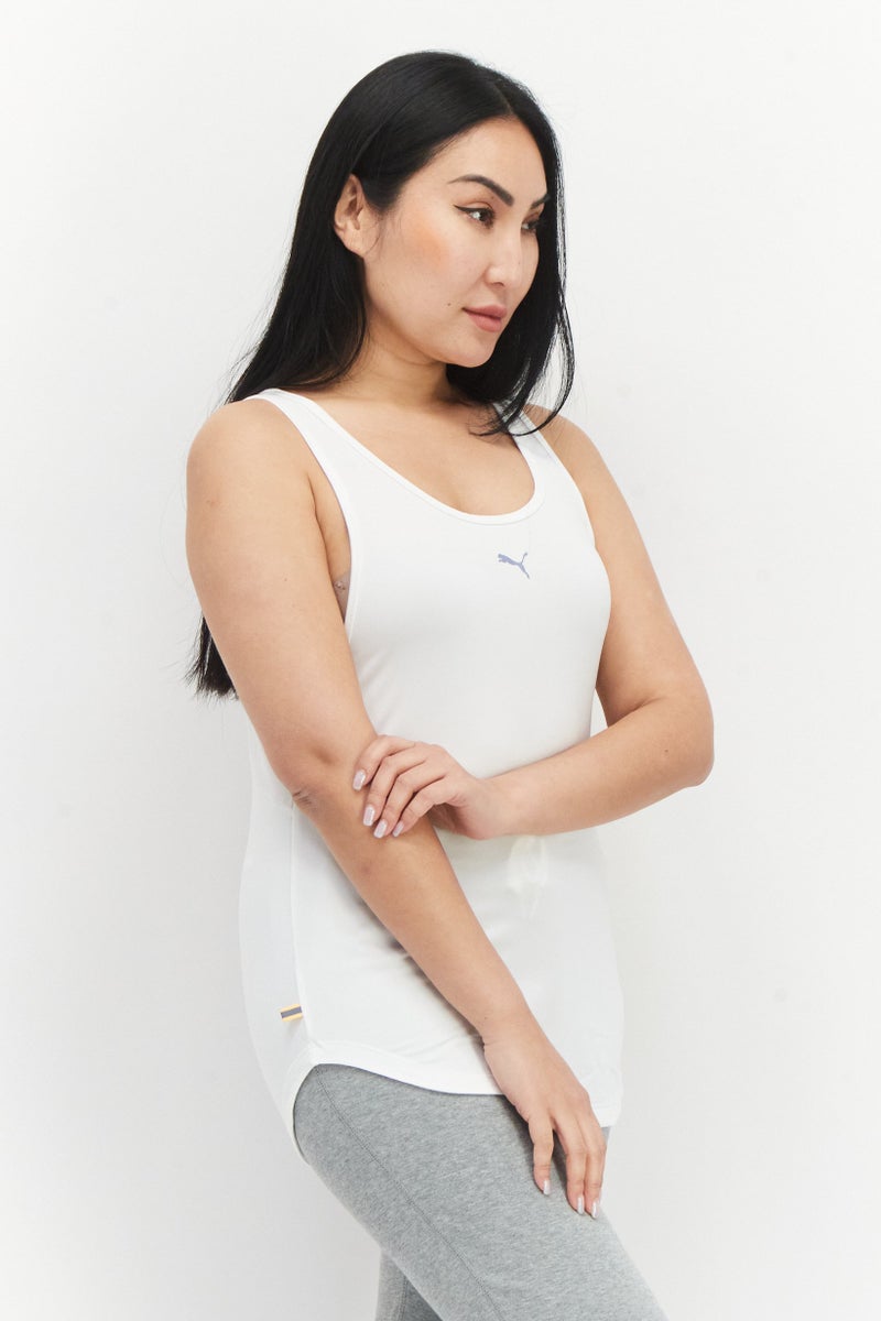 PUMA Women Sportswear Fit Sleeveless Training Tank Top, White - Image 3