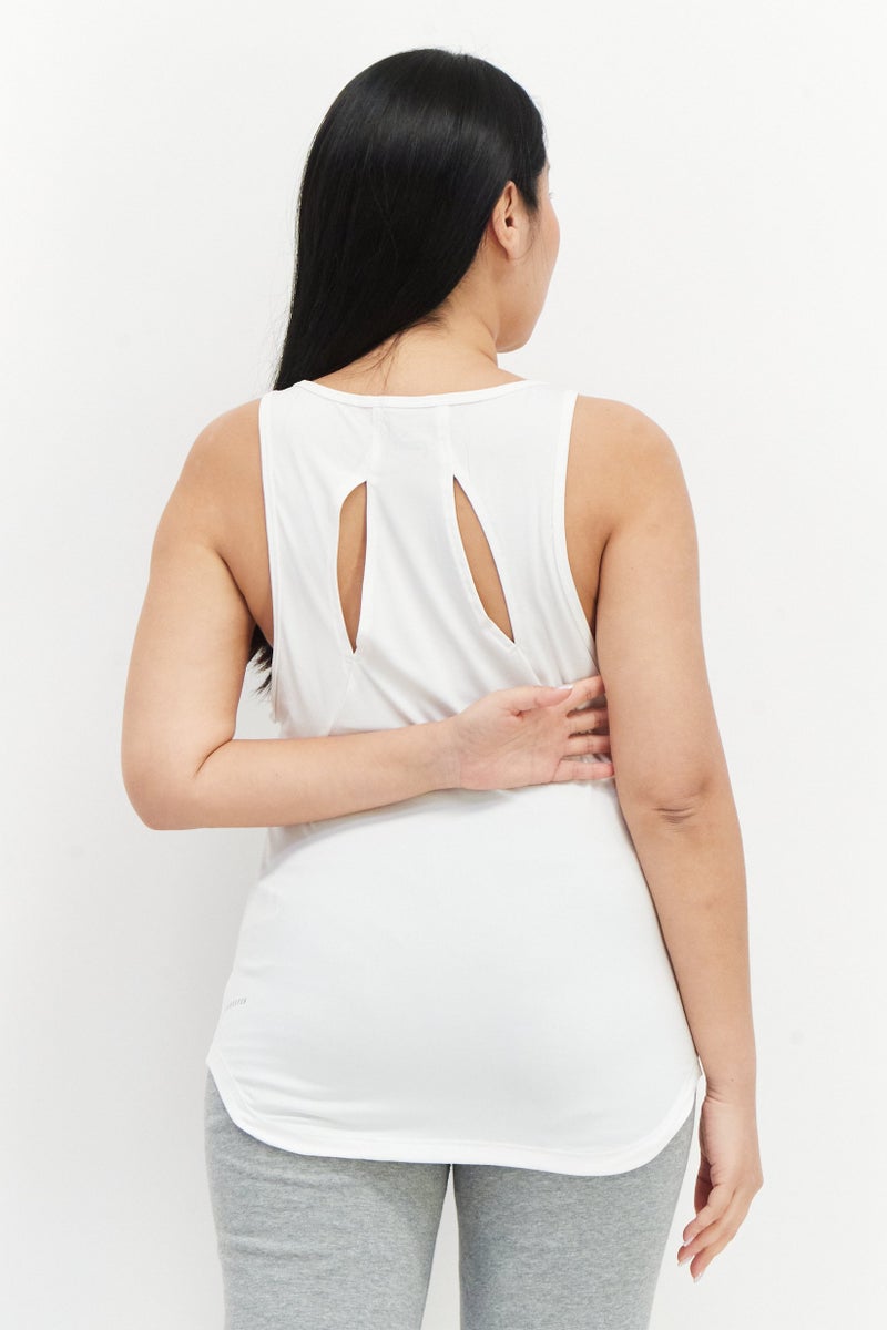 PUMA Women Sportswear Fit Sleeveless Training Tank Top, White - Image 4