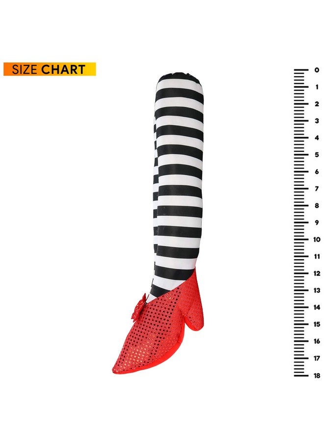 Skeleteen Wicked Witch Legs Prop - Crushed Witches Feet with Ruby Slippers Yard Decoration Props for Outdoor and Indoor - Image 5