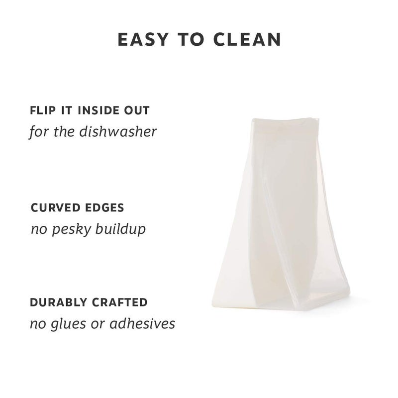 دبليو بي W&P Porter Silicone Redable Bag Bag Sandwich (36oz Stand-Up) Cream Food Storage Contoring Microwave و Gashwasher Safe Easy Easy - Image 2