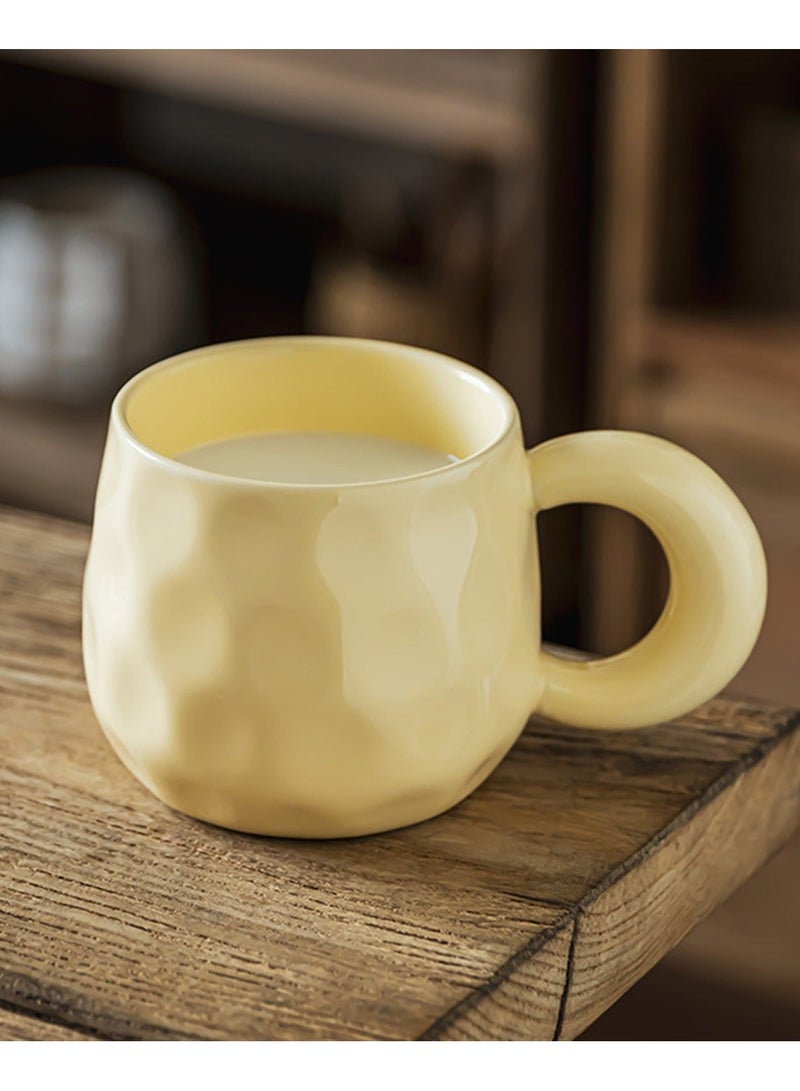 TDAO Ceramic Milk Drinkware Cup, Sweet Cream Style Coffee Mug, 450ml Matcha Mug with Comfortable Handle for Coffee, Tea, Cocoa, Milk - Image 2