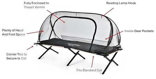 MosquitOasis Wicked Cool MosquitOasis Pop-Up Mosquito Net Tent for Summer Camps and Camping - Image 3