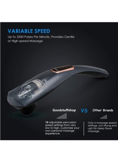 LENND Handheld Back Massager - Cordless Deep Tissue Percussion with 6 Interchangeable Nodes, 1 for Neck, Shoulder Joint Pain Relief  - Image 4