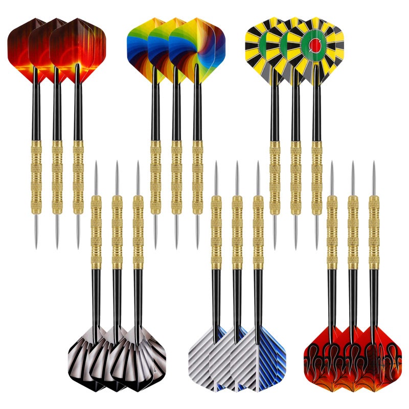 Accmor Metal Tip Darts, Steel Tip Darts, Professional Metal Darts, Darts Metal Tip Set, Metal Darts for Dartboard,18 pcs ï»¿ - Image 1