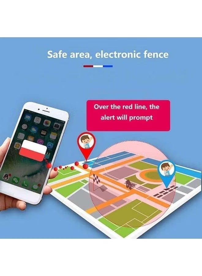 "4G GPS Waterproof Kids Smartwatch – Real-Time Location Tracking, Two-Way Calling, Durable Design for Child Safety & Communication – Blue"