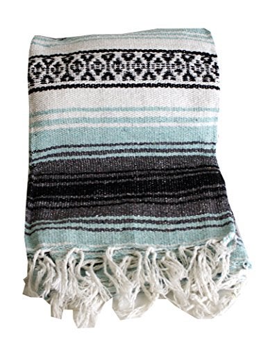 Canyon Creek Authentic Mexican Yoga Falsa Blanket (Sea Green) - Image 4
