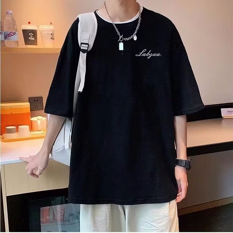 Short-sleeved T-shirt Men's Trendy Brand Trendy Ins All-match Couple's Top Clothes Summer National Trendy Loose Design Sense Half-sleeved T-shirt - Image 2