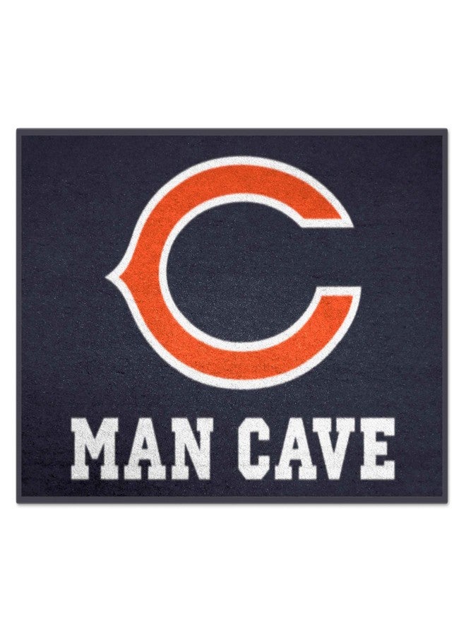 FANMATS 14281 NFL - Chicago Bears Man Cave Starter Mat Accent Rug - 19in. x 30in. | Sports Fan Home Decor Rug and Tailgating Mat - Image 1