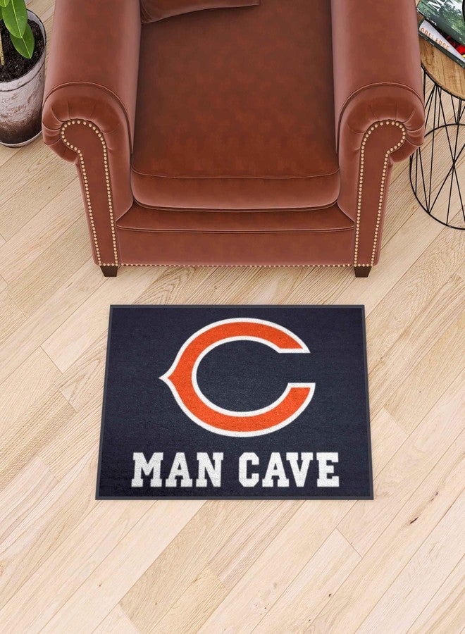 FANMATS 14281 NFL - Chicago Bears Man Cave Starter Mat Accent Rug - 19in. x 30in. | Sports Fan Home Decor Rug and Tailgating Mat - Image 2