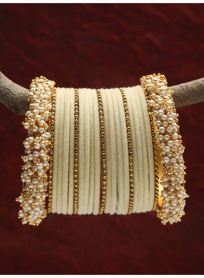 Shining Diva Fashion Latest Gold Plated Set of 23 Stylish Traditional Bangle for Women (12994b_2.6)
