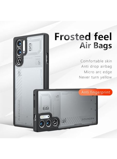 Case for ZTE Nubia Red Magic 9 Pro / 9 pro+, Translucent Hard PC Soft TPU Matte Shockproof Scratch Resistant Case for ZTE Nubia Red Magic 9 Pro / 9 Pro+ 6.8'' -Clear